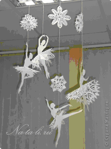 Посыпались идеи изготовления новогодних открыток, снежинок-балерин, елочек